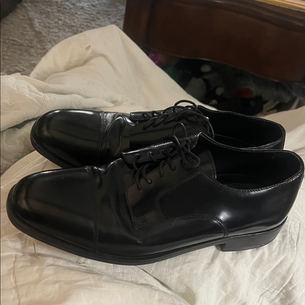 Nunn Bush Classic Black Leather 10 3/4, Dress Flex